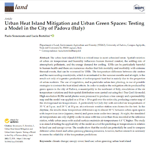 screenshot della pubblicazione su LAND